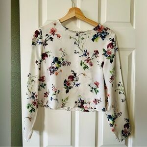 Forever 21 floral crop blouse